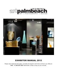 EXHIBITOR MANUAL 2012 - Art Palm Beach