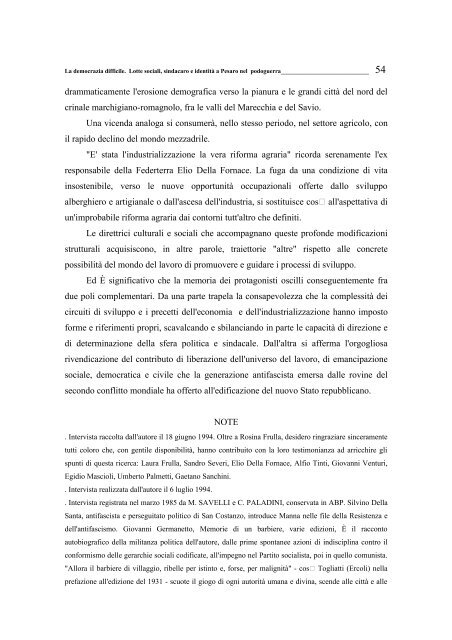 Lotte sociali, sindacato e identitÃ  a Pesaro nel dopoguerra di ...