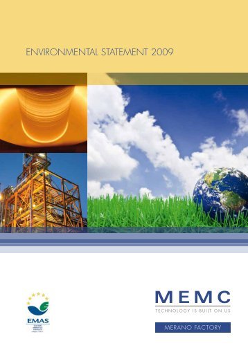 Merano 2009 Environmental Statement English MemcES_2009
