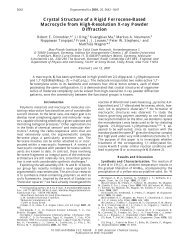 Crystal Structure of a Rigid Ferrocene-Based Macrocycle ... - CCP14