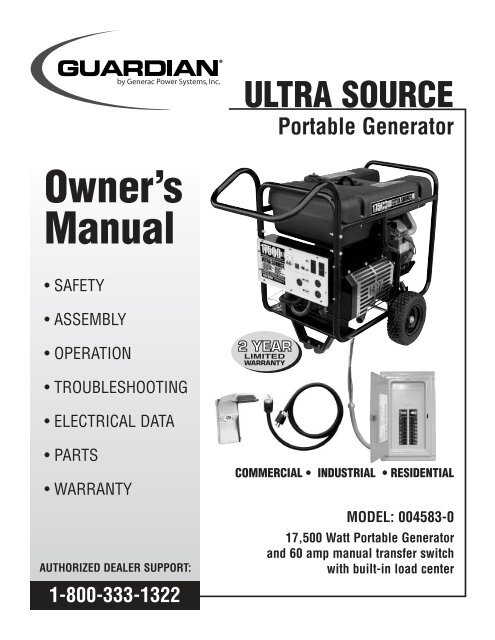 Owner's Manual - Electric Generators