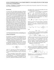 Modelling the Non-Condensable gas enrichment in the polar night