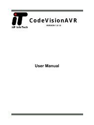 CodeVisionAVR User Manual