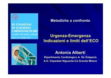 Urgenza-Emergenza Indicazioni e limiti dell'ECO Antonia Alberti