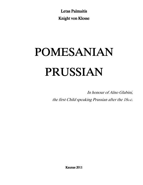 POMESANIAN PRUSSIAN