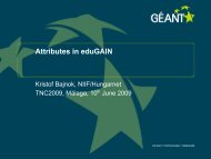 Attributes in eduGAIN