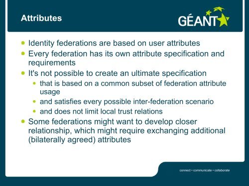 Attributes in eduGAIN