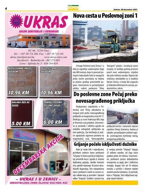 HAS KOMERC d.o.o., Bistua Nuova 109, Zenica - Superinfo