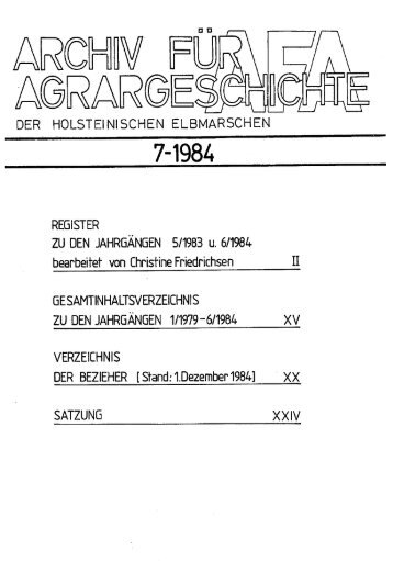 ZU DEN JAHRGÃNGEN 5/1983 u. 6/1984 ZU DEN JAHRGÃNGEN ...