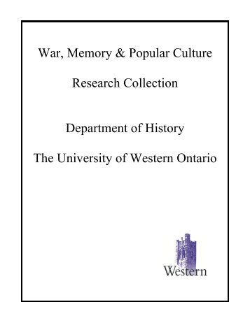 collection guide - History - University of Western Ontario