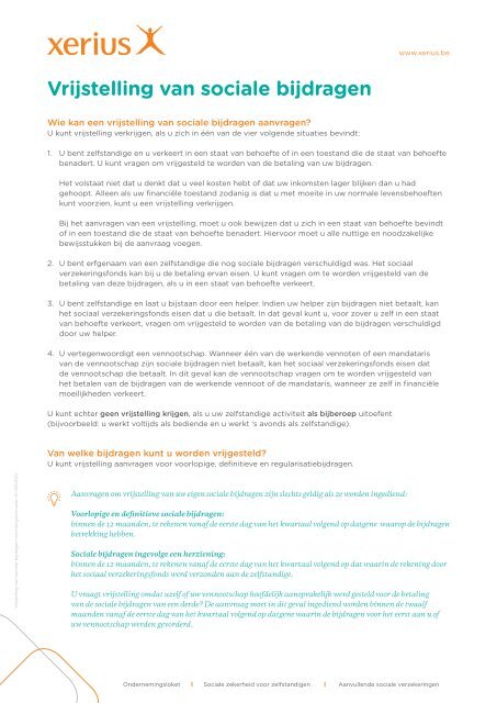 Sociale lening voor zelfstandigen Sociale lening voor zelfstandigen