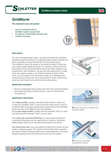 Product Sheet - Schletter GmbH