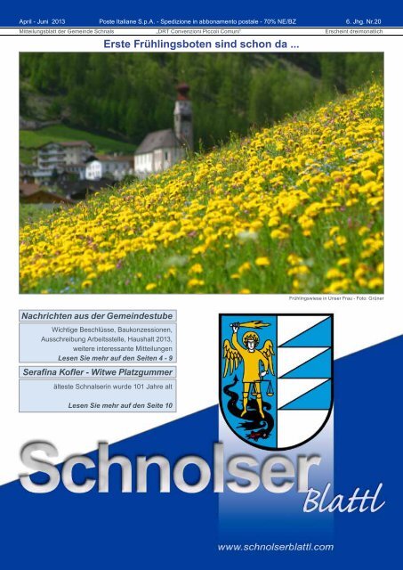 PDF-Download 1,9 MB - Schnolserblattl