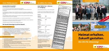 Unser Wahlprogramm Kommunalwahlen 2009 7 ... - CDU Altensteig