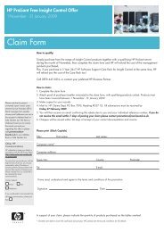 Claim Form - HP - United Kingdom