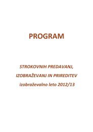 PROGRAM - Kmetijsko gozdarski zavod Murska Sobota