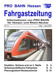 FGZ 73 â MÃ¤rz/April 2009 - Pro Bahn Frankfurt