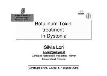 Botulinum Toxin treatment in Dystonia