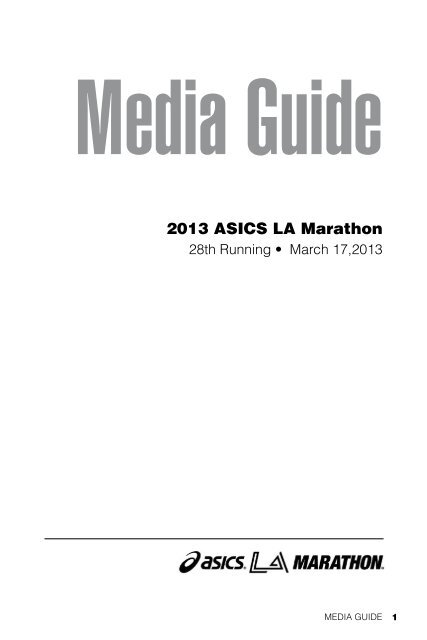 2013 media guide - LA Marathon