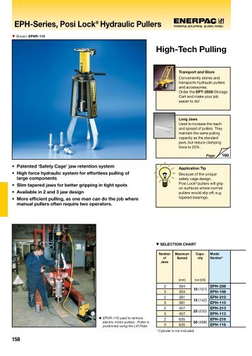 Eph-Series, Posi Lock® Hydraulic Pullers High-Tech ... - Enerpac