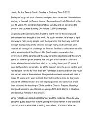 Homily for the Twenty Fourth Sunday in Ordinary Time B 2012 ...