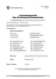 Verhandlungsschrift über die Sitzung des Gemeinderates