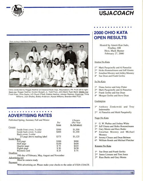 USJA Coach - Spring 2000 - Judo Information Site