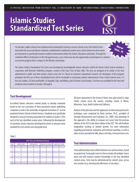 Testing School Flyer (pdf) - IQRA