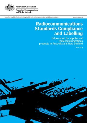 Radiocommunications Standards Compliance and Labelling - ACMA