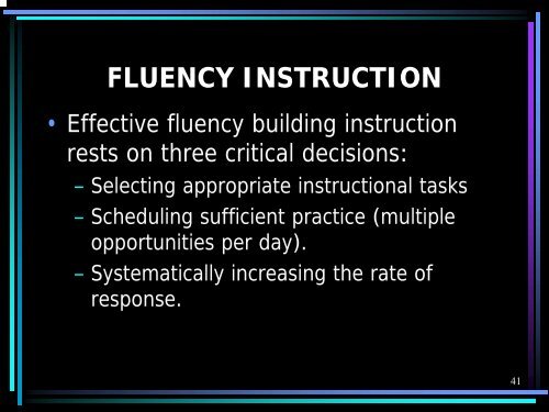 Oral Reading Fluency Assessment and Instruction