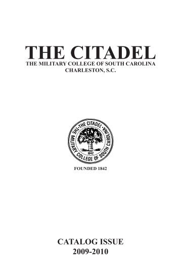 2009-2010 Catalog: PDF Format (3.56 Mb) - The Citadel