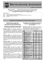 RIETSCHENER ANZEIGER - Gemeinde Rietschen