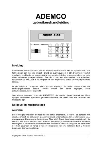 Gebruikershandleiding 6139NL - Steunpunt