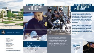 Administration of Justice Brochure - Los Medanos College