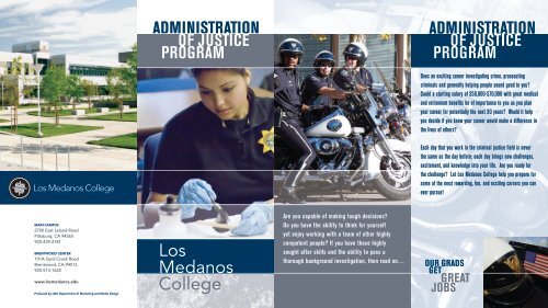 Administration of Justice Brochure - Los Medanos College