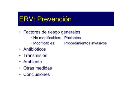 Enterococo resistente a Vancomicina PrevenciÃ³n