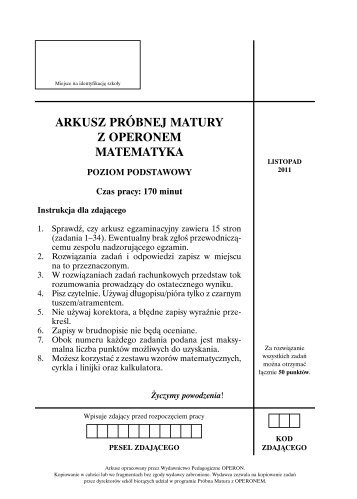 matematyka - poziom podstawowy