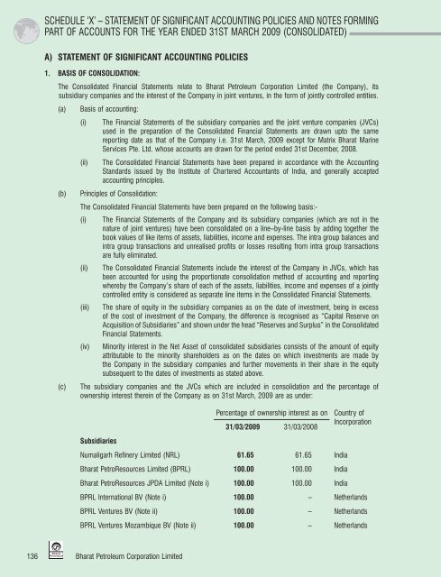 Annual Report 2008-2009 - Bharat Petroleum