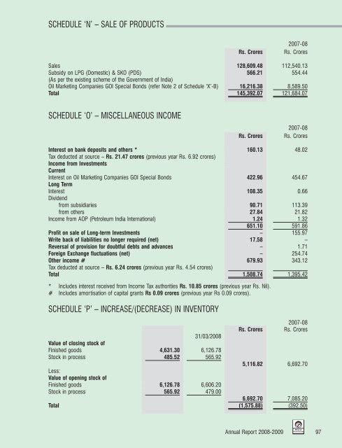 Annual Report 2008-2009 - Bharat Petroleum