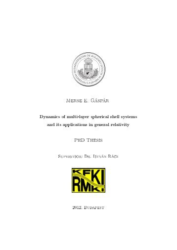 Merse E. GÃ¡spÃ¡r PhD Thesis - ELTE TTK TEO