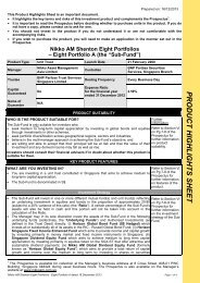 Product Highlights Sheet - Nikko AM Asia Limited