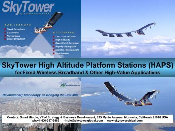 SkyTower High Altitude Platform Stations (HAPS) - Etopia News