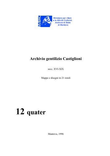ARCHIVIO DI STATO DI MANTOVA - Istituto Centrale per gli Archivi
