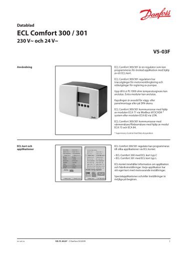 Produktblad (PDF) - Danfoss VÃ¤rme