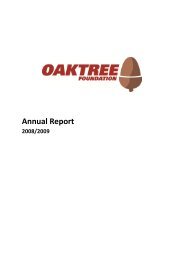 Annual Report - The Oaktree Foundation
