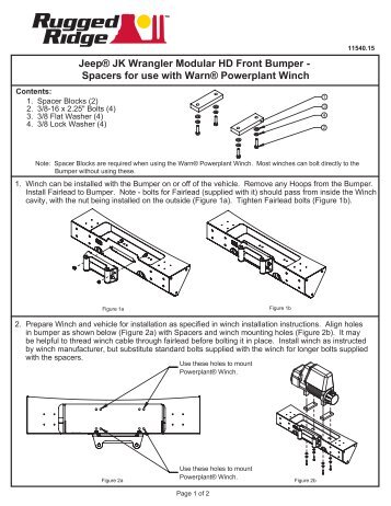 JeepÂ® JK Wrangler Modular HD Front Bumper ... - Omix-ADA