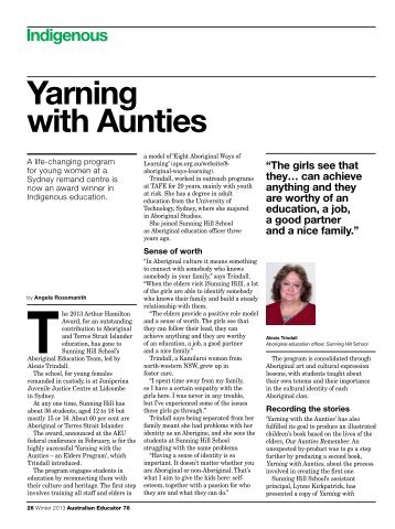 Yarning with Aunties - Australian Education Union