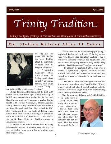 2009 newsletterrevised - Trinity Catholic High School