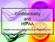 Confidentiality and HIPAA - Trinitas Hospital