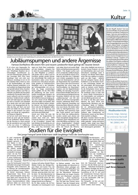 Kultur - Dorfzeitung Seeshaupt